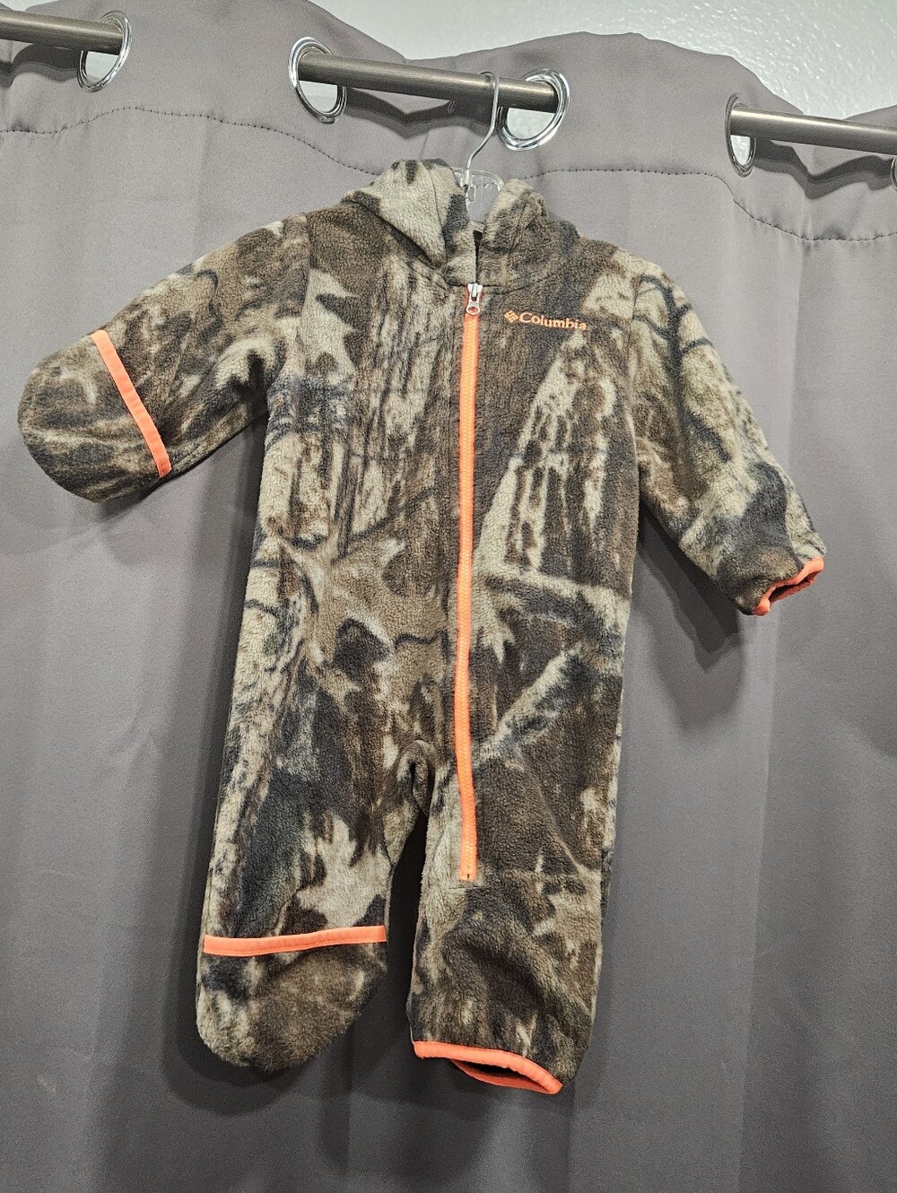 Columbia Camo Fleece Snowtop Hooded Snowsuit Bunting Baby Boys 3-6 Months